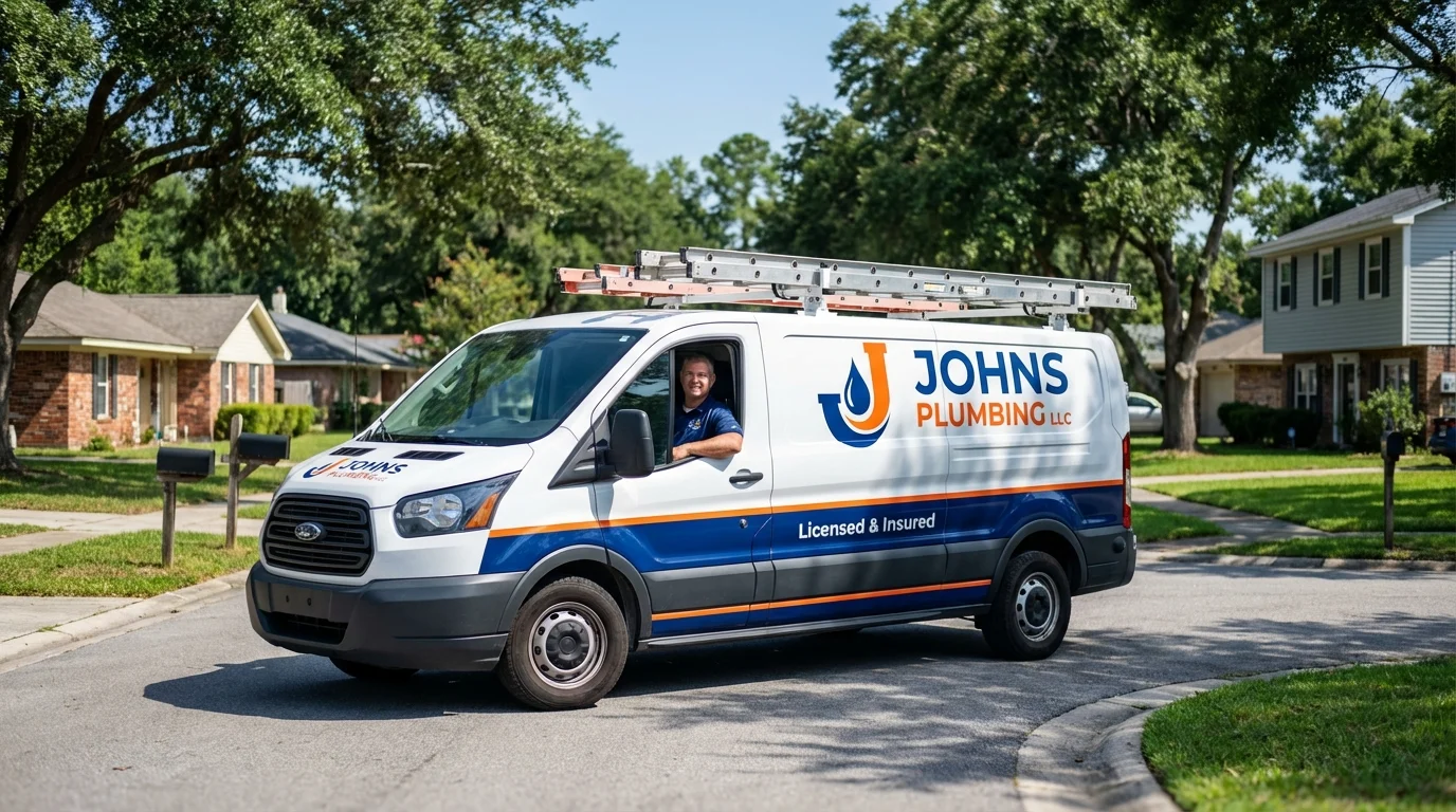 Johns Plumbing LLC service van in Hazard, KY
