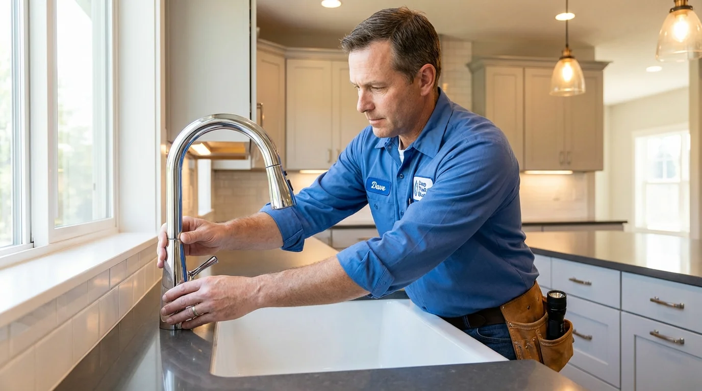 Kitchen faucet installation by Johns Plumbing LLC in Hazard